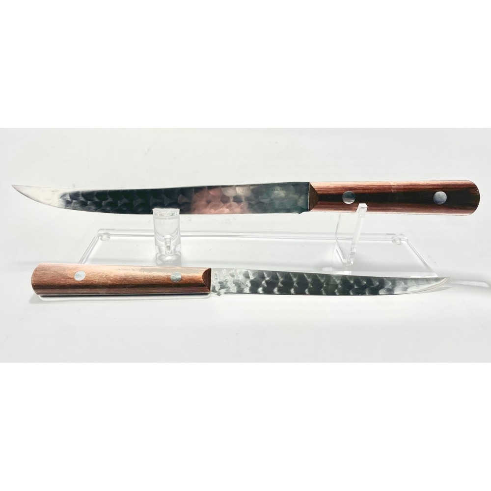 E Warther & Son Dover, OH 2 PCS Vintage Knives Handmade with 7" & 8 3/4" Blades